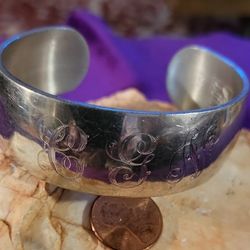 Pewter Cuff, Shiny, Like New