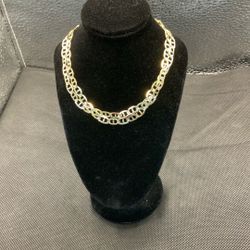 14K Gold Mariner Link Chain Necklace - Flat Anchor Style - 7.3dwt