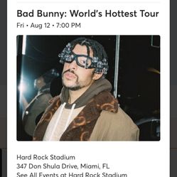 Bad Bunny Concert Tickets