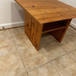 Vintage IKEA Solid Pine Side Table With Shelf - Move Out Sale!!!
