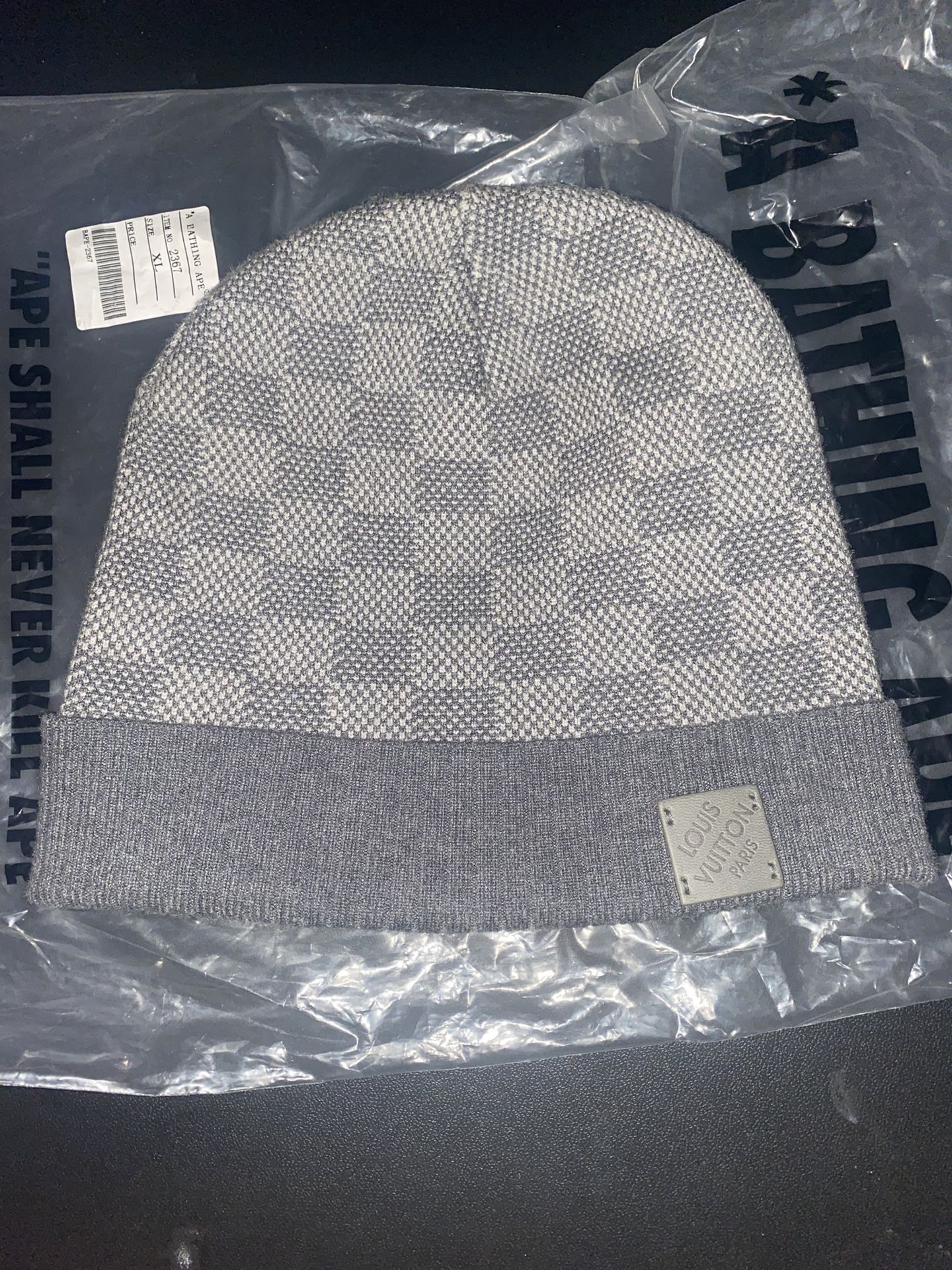 Gray LV Beanie Fitted