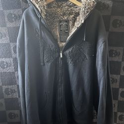 Rare Ecko Untld Fur Lined Zip Up 