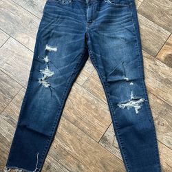 Abercrombie & Fitch Distressed Ankle Jeans- Size 29/8 Short
