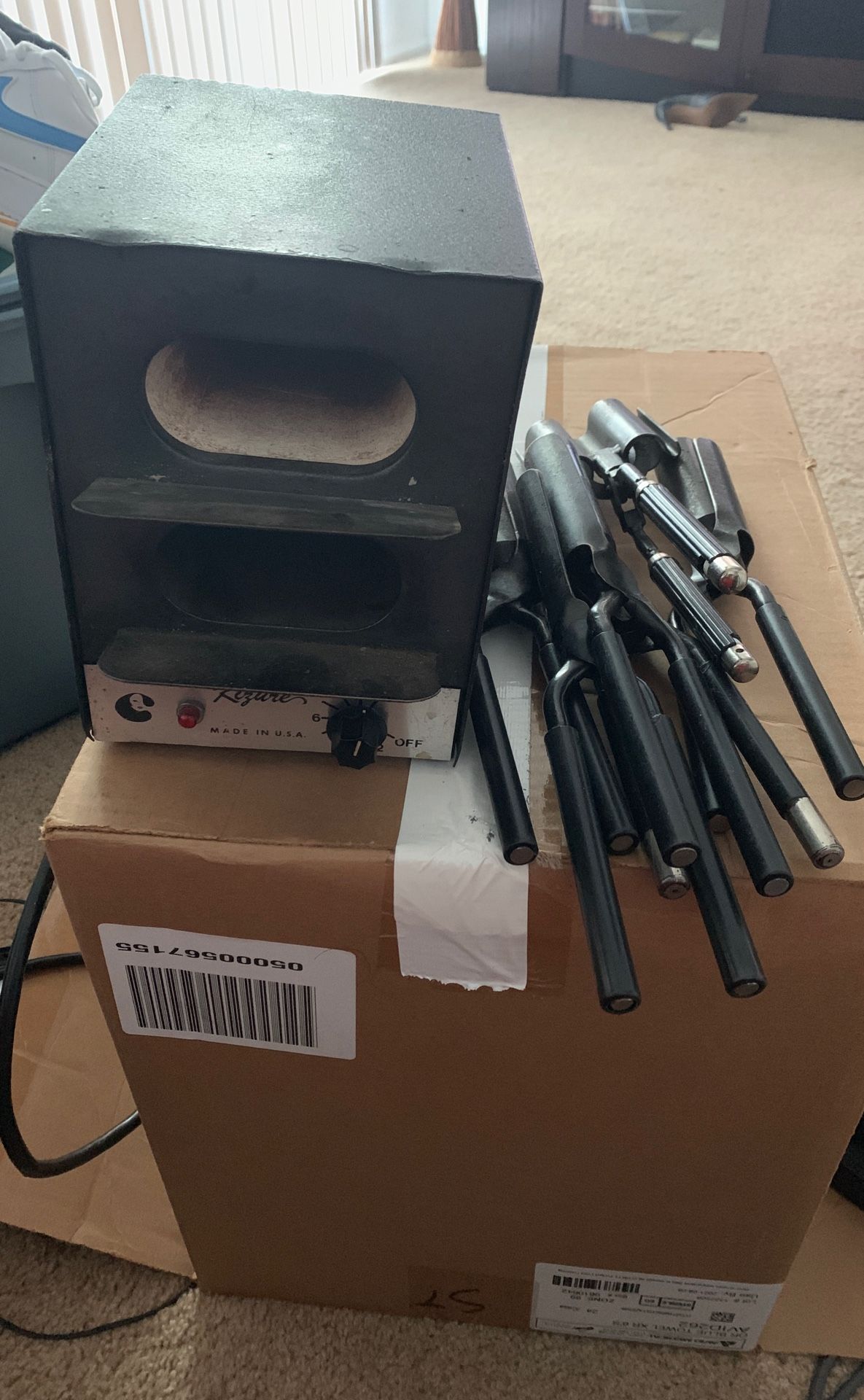 Kizure double decker oven with a few irons