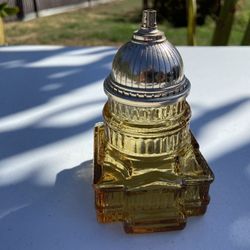 Vintage Collectible Perfume Glass Bottle- US Capitol