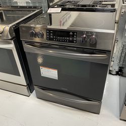 Frigidaire Gallery Black Stainless Steel 30” Front Control Electric Range 