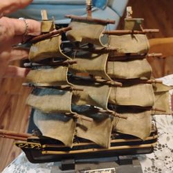 Cuttery Dark Wooden Ship Vintage