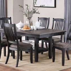 Brown Dining Table Set With 6 Chairs (Free Delivery)