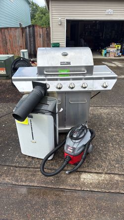Gas BBQ, shop vac, AC with noisy fan FREE