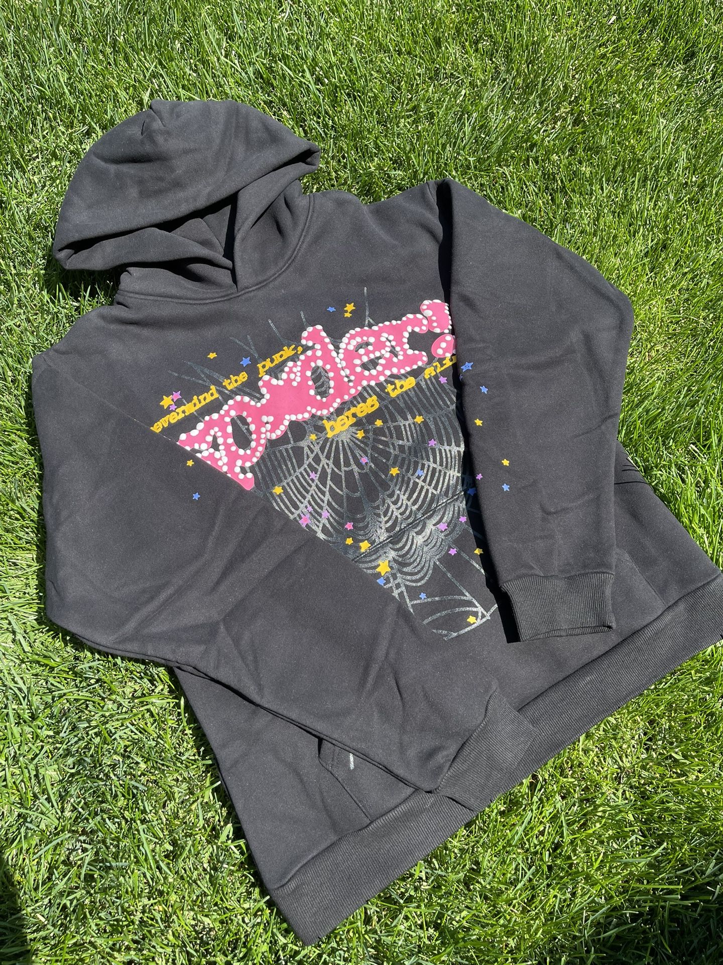 Black N Pink Spider Hoodie