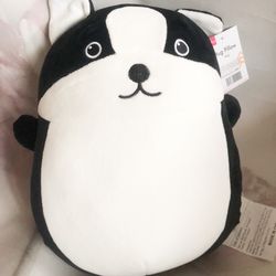 Plush doll hug pillow kids French bulldog black and white cute squish doll cute