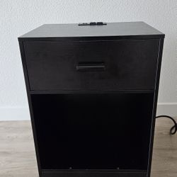 Nightstand With USB Ports And Power Outlets