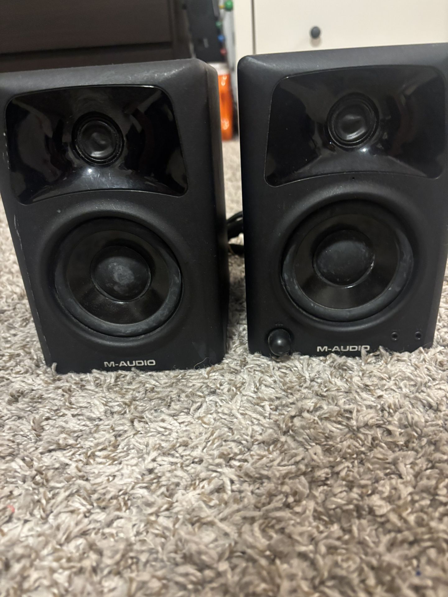 M-Audio AV32 Compact Active Desktop Studio Monitor Speaker Pair In Black