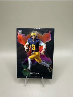 2024 Prizm Draft Picks JJ McCarthy Black Color Blast Case Hit SSP Vikings CB-7