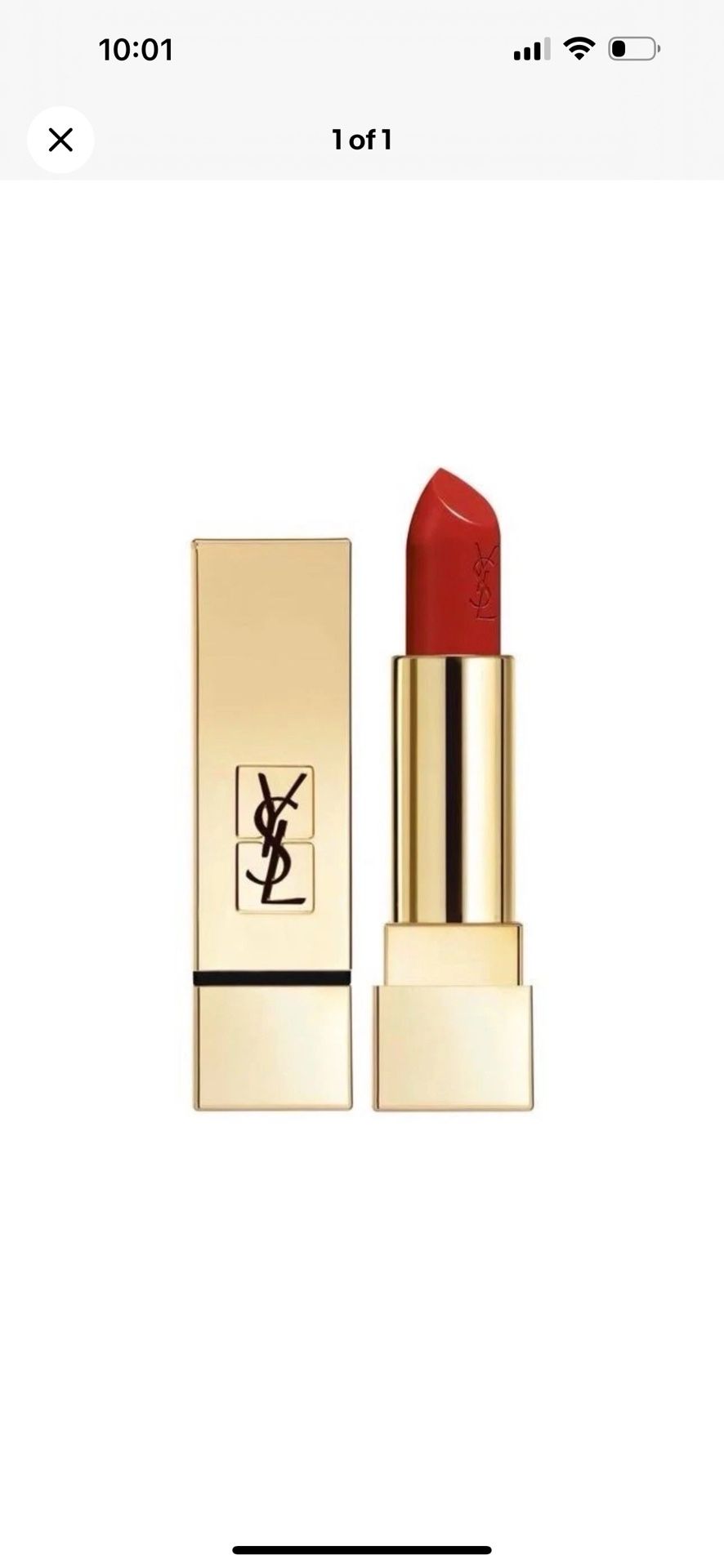 YSL ROUGE PUR COUTURE LIPSTICK # 01 LE ROUGE BLOOD RED SATIN MINI 1.3 G/0.04 OZ