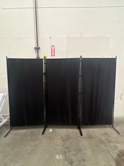 New 72”x102.5” 3 Panel Room Divider Panel Polyester Fabric