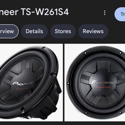 Pioneer Component Subwoofer 10”