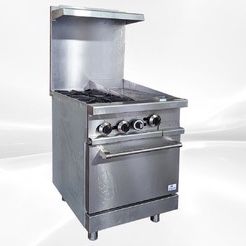 NSF 24 ins 2 top burner12 ins griddle Range oven TC-R24-12MG