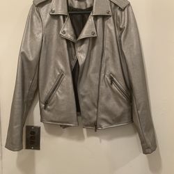 Silver leather jacket
