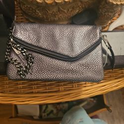 Gun Metal Henri Bendel Envelooe Bag