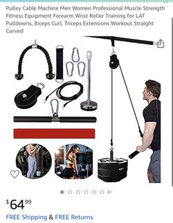 Cable pully workout equipment