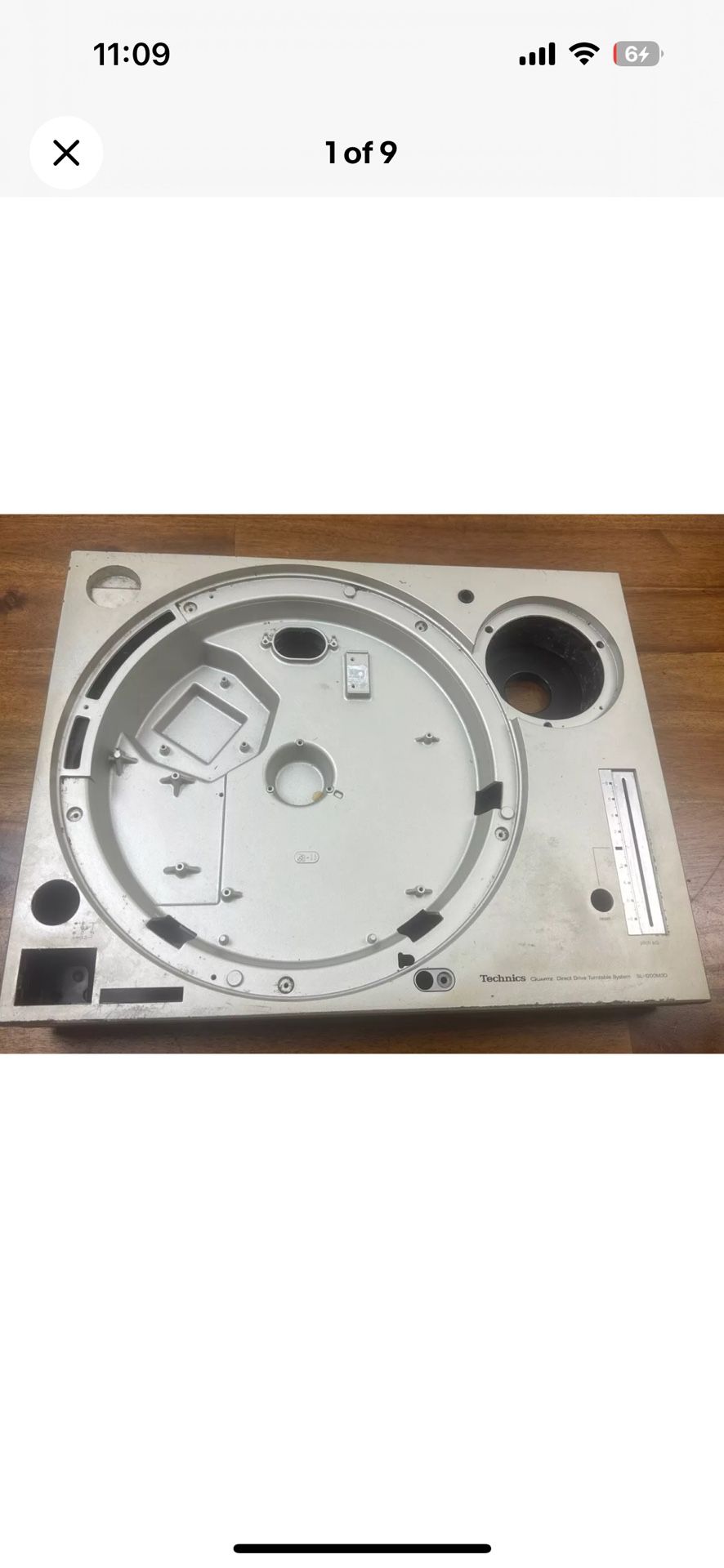 Technics SL-1200M3D Silver Aluminum Plinth Cabinet (FOR PARTS OR CUSTOMIZATION)
