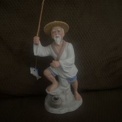 Vintage Chinese mudman fisherman