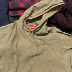 Supreme Small Box Olive Hoodie Sz XL