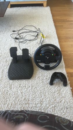 TMX Thrustmaster force feedback steering wheel and pedals