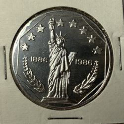 1 SILVER OUNCE STATUE OF LIBERTY CENTENNIAL DATED 1886-96 COIN