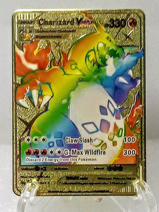 Pokemon VMAX Rainbow Charizard Limited Edition Rare Gold Plated Metal Foil  Card Collectors Edition for Sale in Ontario, CA - OfferUp