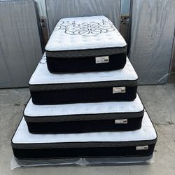 Queen Size Mattress Pillow Top 12” Thick. 🔹 All Sizes Available 🔷 Same Day Delivery
