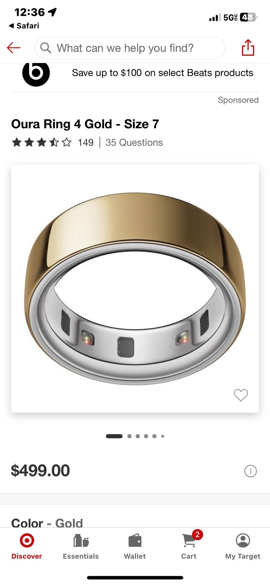 Gold Oura 4