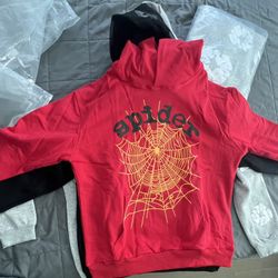 New Red Sp5der Hoodie 