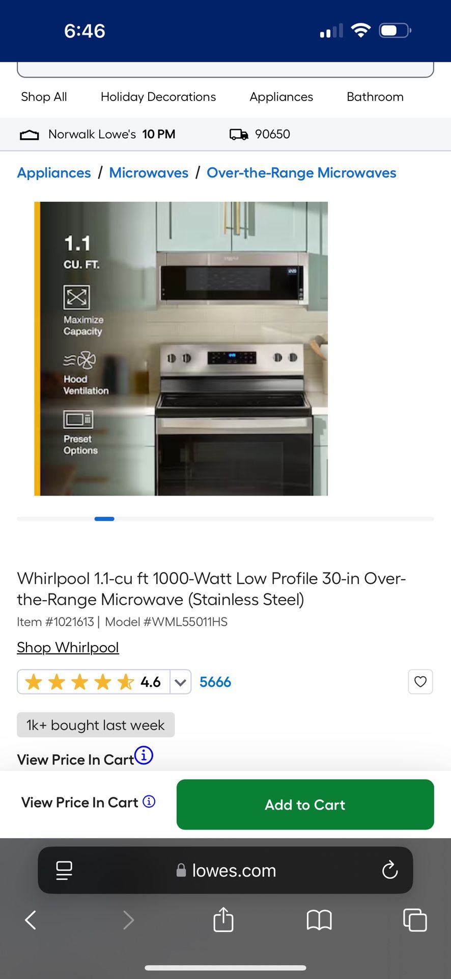Whirlpool Microwave (stainless Steel)