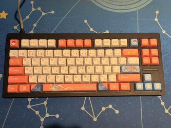 Sylveon Themed Custom Wooting 80HE Magnetic Keyboard