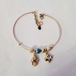 10K Solid Gold Bracelet For Wedding 7.5 Inches Long 