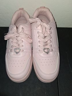 Pink tennis shoes