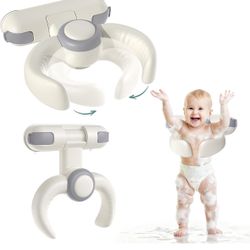 Baby Bath Support with Shower Holder - Wall-Mounted Baby Shower Holder with Strong Suction Cups. Adjustable, Foldable Standing Support for Infants and