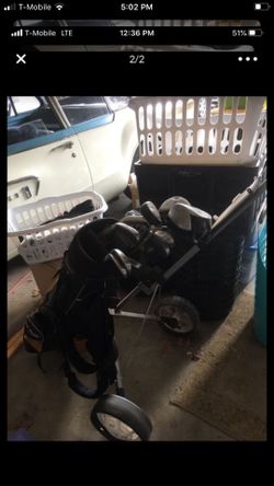 Golf club set bag and cart