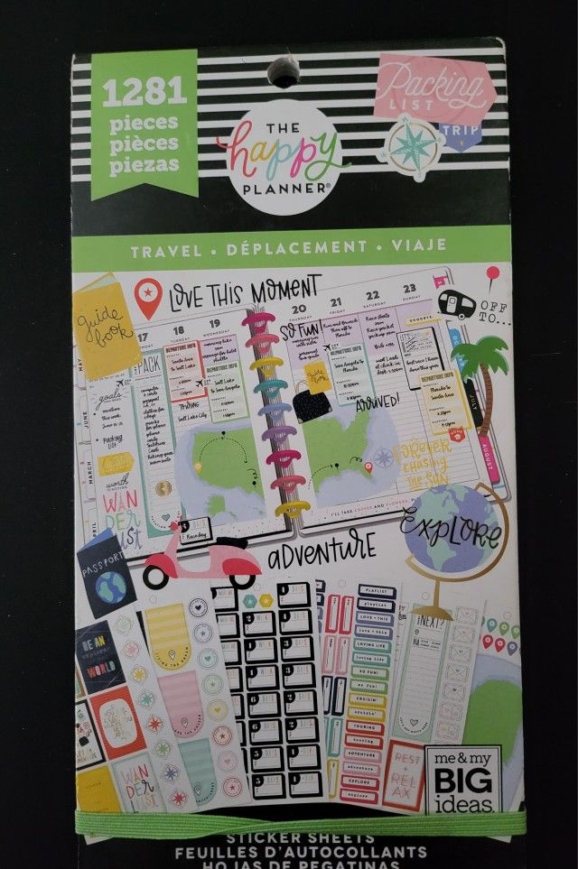 ✈️ The Happy Planner “Travel” Sticker Book — 1,281 Pieces ✨
