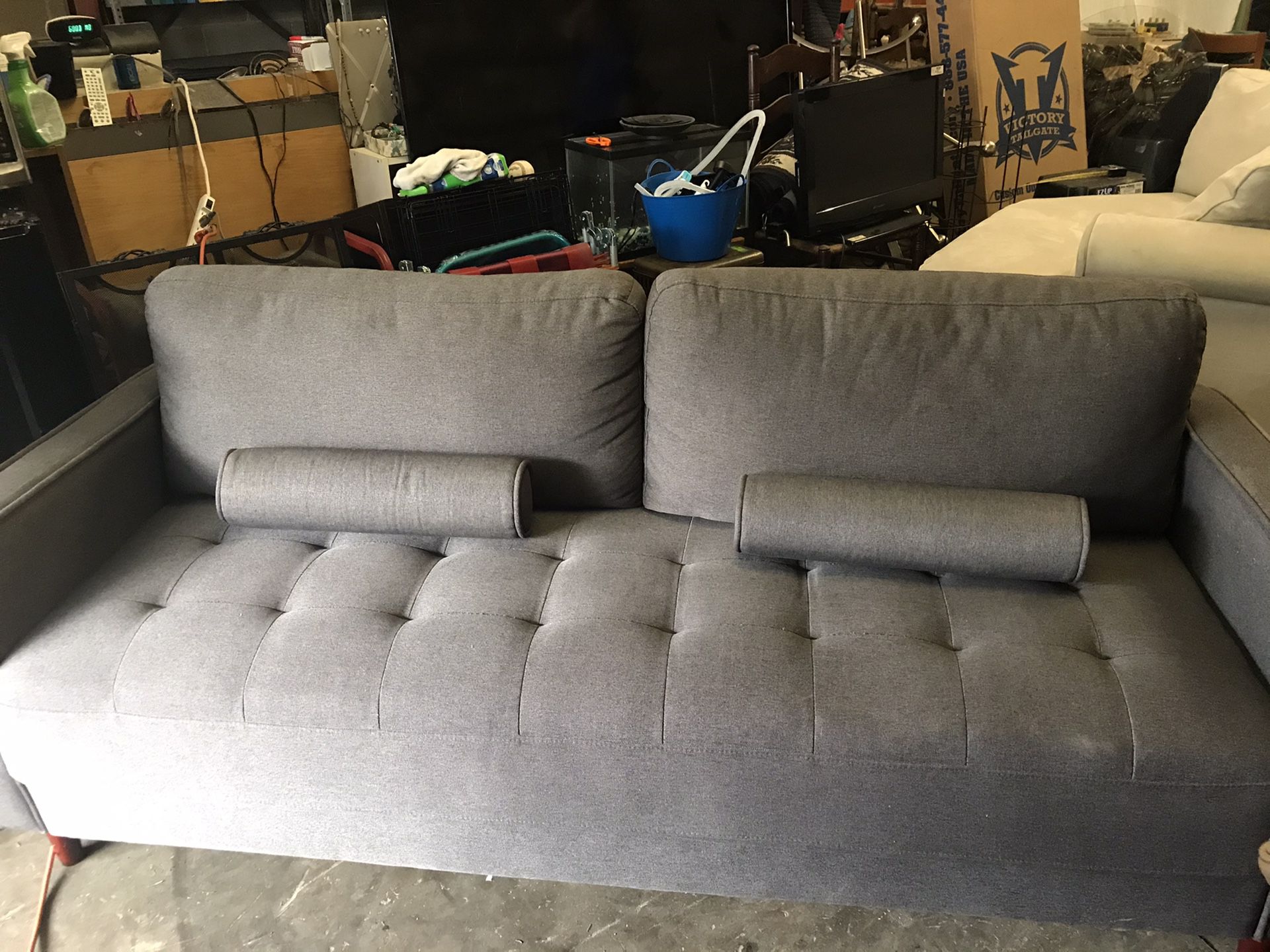 Lifestyle Solutions Cozy Grey Couch