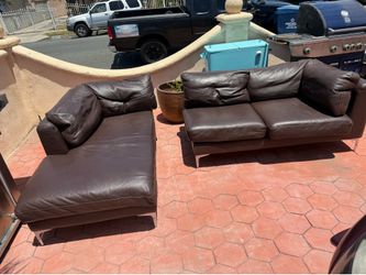 Italian leather.  66" long 22" wide