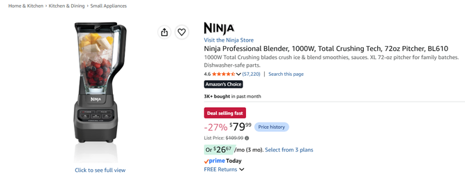 Blender, Ninja Professional 1000