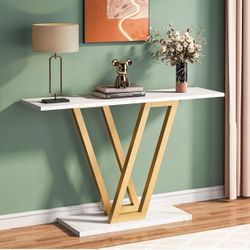 43 Inch Console Table, Industrial Entryway Hallway Table