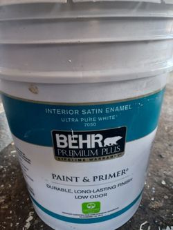 5 Gallons Interior Satin Beige Paint 