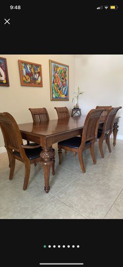 Dining Table with Chairs & Extension