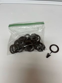 Bronze Curtain Rings with Clips
