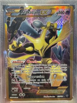 2016 Pokemon XY Fates Collide Alakazam EX #125 Secret Rare PSA 8