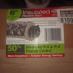 New 6" Insulated Flexible Duct